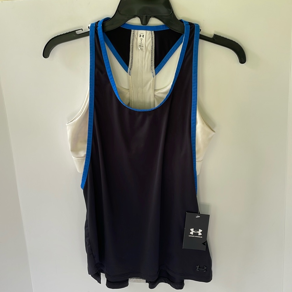 Under Armour Women's Medium 2 - in - 1  Knockout Tank  Top NWT  Heatgear